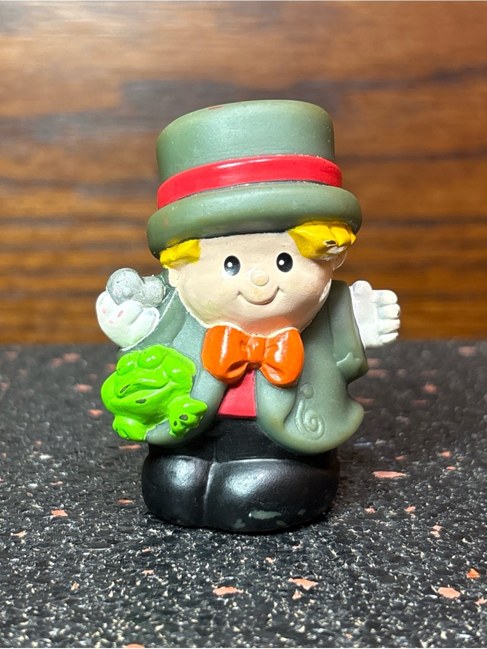 Fisher Price Little People Eddie Circus Ring Master With Whistle & Frog VHTF